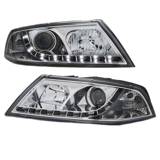 Μπροστινά Φανάρια Set Για Skoda Octavia 1Z 04-08 DRL Χρωμίου H7/H1 Sonar