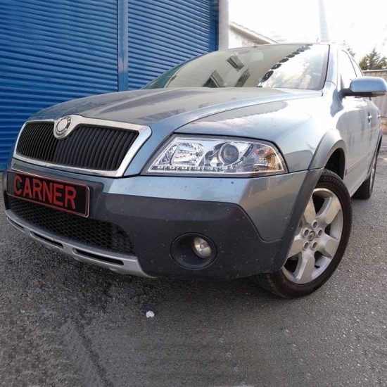 Μπροστινά Φανάρια Set Για Skoda Octavia 1Z 04-08 DRL Χρωμίου H7/H1 Sonar