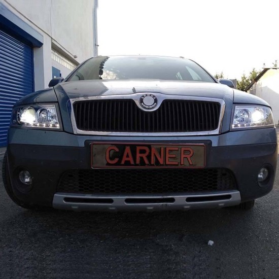 Μπροστινά Φανάρια Set Για Skoda Octavia 1Z 04-08 DRL Χρωμίου H7/H1 Sonar