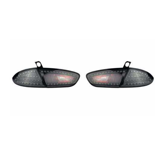 Πισινά Φανάρια Set Για Seat Leon 1P 09-12 Facelift Led Μάυρο Litec Innovation