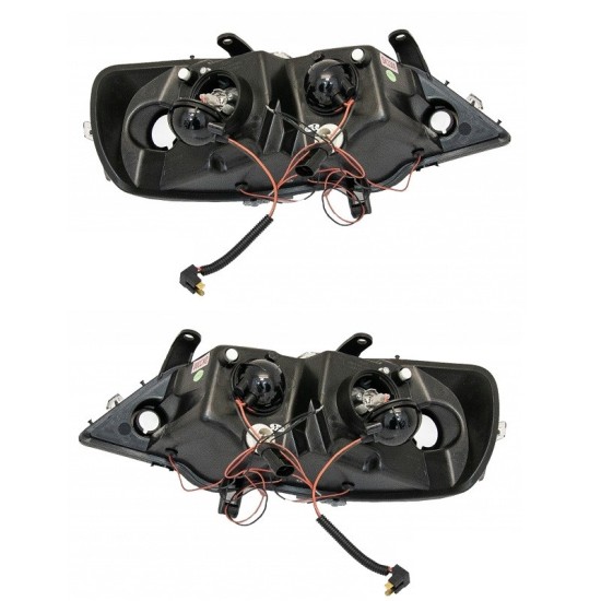 Μπροστινά Φανάρια Set Για Opel Astra G 98-04 Angel Eyes Μαύρα H1/H1 Sonar