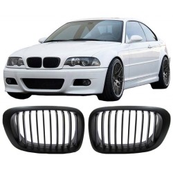 Καρδιές Μάσκας Για Bmw 3 E46 99-03 Coupe/Cabrio Μαύρο Ματ Με 10 Γραμμές 2 Τεμάχια Καρδιές Μάσκας Για Bmw 3 E46 99-03 Coupe/Cabrio Μαύρο Ματ Με 10 Γραμμές 2 Τεμάχια