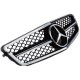 Μάσκα Για Mercedes-Benz C-Class W204 07-14 Amg C63 Look Με Μονή Γρίλια Μαύρο/Χρώμιο 1 Τεμάχιο