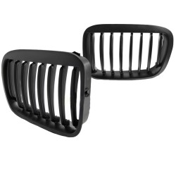 Καρδιές Μάσκας Για Bmw 3 E46 99-01 Sedan/Touring/Compact Μαύρο Ματ Με 8 Γραμμές 2 Τεμάχια Καρδιές Μάσκας Για Bmw 3 E46 99-01 Sedan/Touring/Compact Μαύρο Ματ Με 8 Γραμμές 2 Τεμάχια