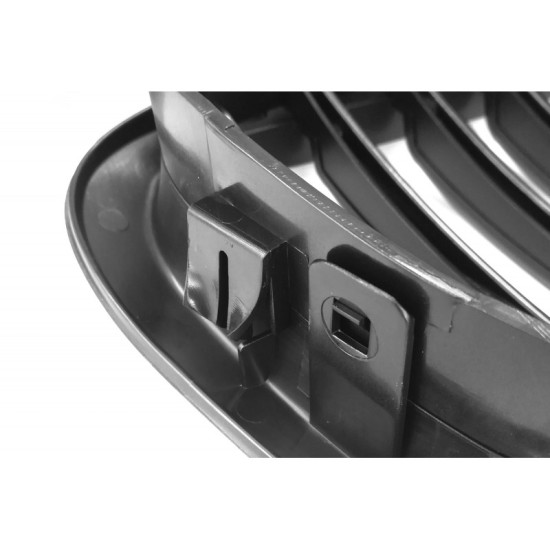 Καρδιές Μάσκας Για Bmw 3 E46 99-01 Sedan/Touring/Compact Μαύρο Ματ Με 8 Γραμμές 2 Τεμάχια