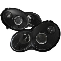 Μπροστινά Φανάρια Set Για Mercedes-Benz CL203 SportsCoupe 00-04 Projectors Μαύρα H7/H7 Με Ρυθμιστή Αέρος Depo Μπροστινά Φανάρια Set Για Mercedes-Benz CL203 SportsCoupe 00-04 Projectors Μαύρα H7/H7 Με Ρυθμιστή Αέρος Depo