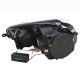 Μπροστινά Φανάρια Set Για Vw Golf V (5) 03-08 ccfl Angel Eyes & Led Μαύρα H7/H1 Με Μοτέρ Eagle Eyes