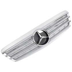 Μάσκα Για Mercedes-Benz S-Class W220 98-02 Amg Look Με 4 Γρίλιες Ασημί/Χρώμιο 1 Τεμάχιο Μάσκα Για Mercedes-Benz S-Class W220 98-02 Amg Look Με 4 Γρίλιες Ασημί/Χρώμιο 1 Τεμάχιο
