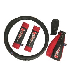 Κάλυμμα Τιμονιού Αυτοκινήτου Δερματίνη Flame Κόκκινο Medium 38cm Κάλυμμα Τιμονιού Αυτοκινήτου Δερματίνη Flame Κόκκινο Medium 38cm