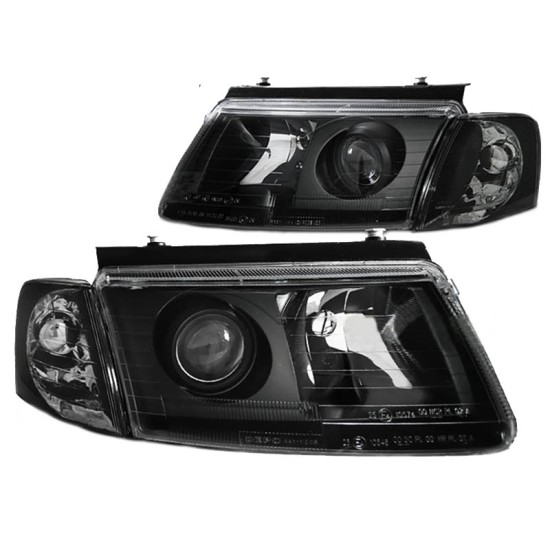Μπροστινά Φανάρια Set Για Vw Passat 3B 96-00 Projectors Μαύρα H7/H7 Depo