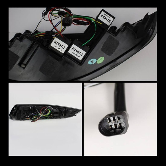 Πισινά Φανάρια Set Για Porsche Carrera 911 997 04-08 Led Φιμέ Sonar