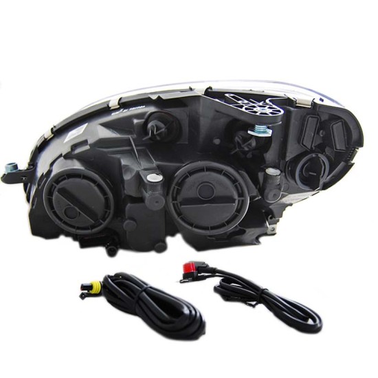 Μπροστινά Φανάρια Set Για Mercedes-Benz C-Class W204 07-10 TRU DRL Χρωμίου H7 Με Μοτέρ Eagle Eyes