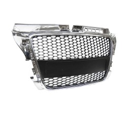 Μάσκα Για Audi A3 8P 08-12 RS3 Look Κυψελωτή Χρώμιο/Μαύρο 1 Τεμάχιο