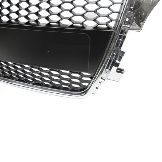 Μάσκα Για Audi A3 8P 08-12 RS3 Look Κυψελωτή Χρώμιο/Μαύρο 1 Τεμάχιο
