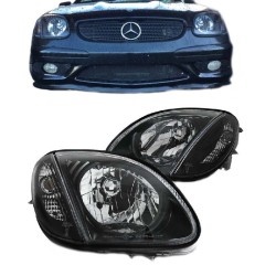 Μπροστινά Φανάρια Set Για Mercedes-Benz SLK R170 96-04 Μαύρα H4 Ρύθμιση Αέρος Depo Μπροστινά Φανάρια Set Για Mercedes-Benz SLK R170 96-04 Μαύρα H4 Ρύθμιση Αέρος Depo