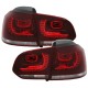 Πισινά Φανάρια Set Για Vw Golf VI (6) 08-11 Led GTI / R-Look Κόκκινο/Crystal Depo