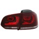 Πισινά Φανάρια Set Για Vw Golf VI (6) 08-11 Led GTI / R-Look Κόκκινο/Crystal Depo