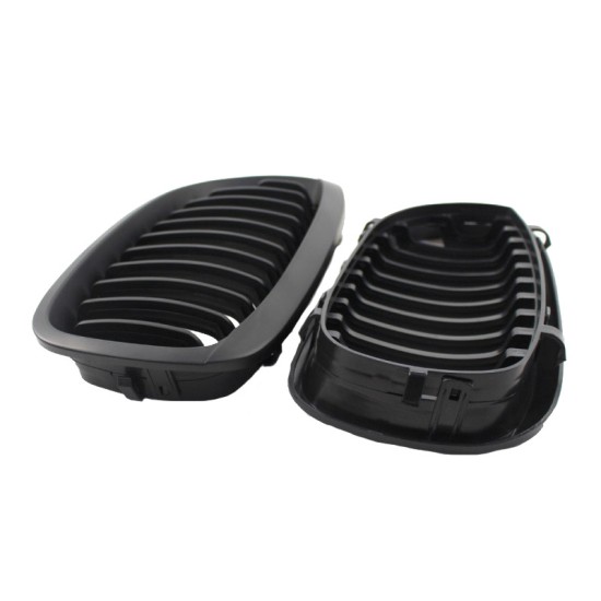 Καρδιές Μάσκας Για Bmw 3 E46 03-06 Coupe/Cabrio Μαύρο Ματ 2 Τεμάχια