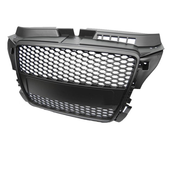 Μάσκα Για Audi A3 8P 08-12 RS3 Look Κυψελωτή Μαύρο Ματ 1 Τεμάχιο