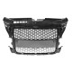 Μάσκα Για Audi A3 8P 08-12 RS3 Look Κυψελωτή Μαύρο Ματ 1 Τεμάχιο