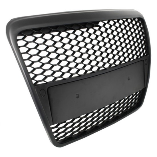 Μάσκα Για Audi A6 4F C6 04-11 RS6 Look Κυψελωτή Μαύρο Ματ 1 Τεμάχιο