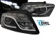 Μπροστινά Φανάρια Set Για Audi Q5 8R 08-12 TRU DRL Μαύρα H7 Με Μοτέρ Depo