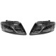 Μπροστινά Φανάρια Set Για Audi Q5 8R 08-12 TRU DRL Μαύρα H7 Με Μοτέρ Depo