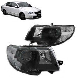 Μπροστινά Φανάρια Set Για Skoda Superb 3T Projectors Μαύρα H7/H3 Με Μοτέρ Depo Μπροστινά Φανάρια Set Για Skoda Superb 3T Projectors Μαύρα H7/H3 Με Μοτέρ Depo