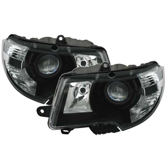 Μπροστινά Φανάρια Set Για Skoda Superb 3T Projectors Μαύρα H7/H3 Με Μοτέρ Depo