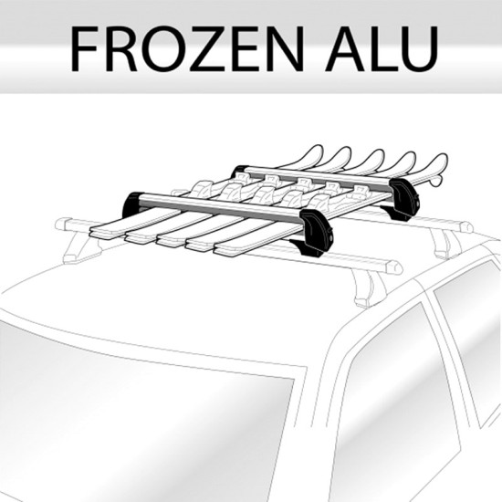 Μπάρες Βάσεις Σκι / Snowboard Αλουμινίου Menabo Frozen Alu (5 Ζεύγη Σκι ή 2 Snowboards) 2 Τεμάχια