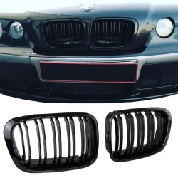 Καρδιές Μάσκας Για Bmw 3 E46 99-01 Sedan/Touring/Compact M4 Look Με Διπλή Γρίλια Μαύρο Γυαλιστερό 2 Τεμάχια Καρδιές Μάσκας Για Bmw 3 E46 99-01 Sedan/Touring/Compact M4 Look Με Διπλή Γρίλια Μαύρο Γυαλιστερό 2 Τεμάχια