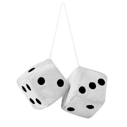 Ζάρια Κρεμαστά Διακοσμητικά ''Jumbo Size'' Λευκά 9x9cm 2 Τεμάχια Ζάρια Κρεμαστά Διακοσμητικά ''Jumbo Size'' Λευκά 9x9cm 2 Τεμάχια