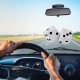 Ζάρια Κρεμαστά Διακοσμητικά ''Jumbo Size'' Λευκά 9x9cm 2 Τεμάχια