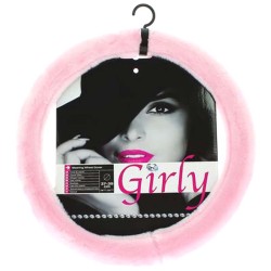 Κάλυμμα Tιμονιού Χνουδωτό ''Pinky'' Ροζ Medium 37-39CM 2505059 Κάλυμμα Tιμονιού Χνουδωτό ''Pinky'' Ροζ Medium 37-39CM 2505059