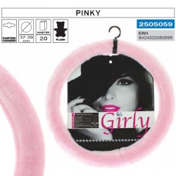 Κάλυμμα Tιμονιού Χνουδωτό ''Pinky'' Ροζ Medium 37-39CM 2505059 Κάλυμμα Tιμονιού Χνουδωτό ''Pinky'' Ροζ Medium 37-39CM 2505059