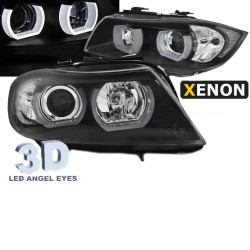 Μπροστινά Φανάρια Set Για Bmw 3 E90 / E91 05-08 U-LED 3D Angel Eyes Μαύρα Xenon D1S/H1 Sonar Μπροστινά Φανάρια Set Για Bmw 3 E90 / E91 05-08 U-LED 3D Angel Eyes Μαύρα Xenon D1S/H1 Sonar