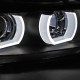 Μπροστινά Φανάρια Set Για Bmw 3 E90 / E91 05-08 U-LED 3D Angel Eyes Μαύρα Xenon D1S/H1 Sonar