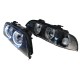 Μπροστινά Φανάρια Set Για Bmw 5 E39 95-03 Angel Eyes Facelift LCI Look Μαύρα H7/H7 Manual Carner