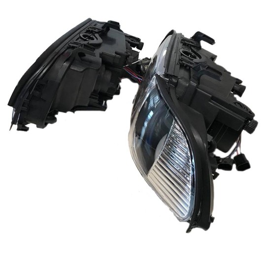 Μπροστινά Φανάρια Set Για Bmw 5 E39 95-03 Angel Eyes Facelift LCI Look Μαύρα H7/H7 Manual Carner