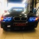 Μπροστινά Φανάρια Set Για Bmw 5 E39 95-03 Angel Eyes Facelift LCI Look Μαύρα H7/H7 Manual Carner