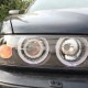 Μπροστινά Φανάρια Set Για Bmw 5 E39 95-03 Angel Eyes Facelift LCI Look Μαύρα H7/H7 Manual Carner
