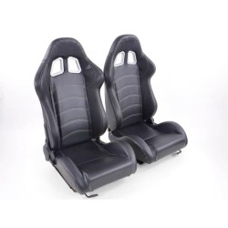 Καθίσματα Bucket Apollo Sport Δερματίνη Μαύρο Με Άσπρες Ραφές Ζευγάρι 2 Τεμαχίων Καθίσματα Bucket Apollo Sport Δερματίνη Μαύρο Με Άσπρες Ραφές Ζευγάρι 2 Τεμαχίων