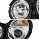 Μπροστινά Φανάρια Set Για Mercedes-Benz E-Class W210 99-02 Angel Eyes Χρωμίου H7/H1 Manual Sonar