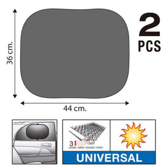 Ηλιοπροστασίες Κουρτινάκια Πλαϊνά Super UV 44 x 36 cm Feral 2 Τεμάχια