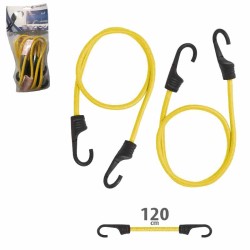Χταπόδια Πρόσδεσης Ελαστικά Με Πλαστικό Γάντζο Carabiner 8mm x 120cm 2 Τεμάχια