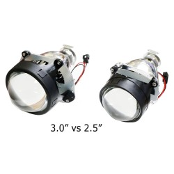 Προτζέκτορες Φαναριών Bi-Xenon Για Retrofit 3.0" H1 Χωρίς Καπάκια 2 Τεμάχια