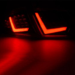 Πισινά Φανάρια Set Για Seat Leon 1P 09-12 Facelift Led Bar Κόκκινο/Φιμέ Depo