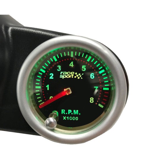 Στροφόμετρο R.P.M. Racesport Mirror Look Φιμέ 52mm Με 7 Χρώματα