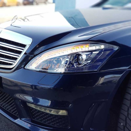Μπροστινά Φανάρια Set Για Mercedes-Benz S-Class W221 05-09 W222 Look Χρωμίου D1S/H7 (Xenon) Με Μοτέρ Sonar
