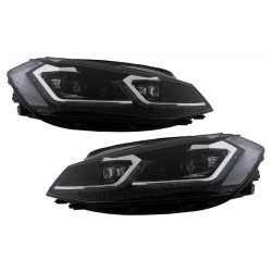 Μπροστινά Φανάρια Set Για Vw Golf VII (7) 12-17 Look 7.5 GTI Μαύρα/ Ασημί Γραμμή H7 Με Μοτέρ Carner Μπροστινά Φανάρια Set Για Vw Golf VII (7) 12-17 Look 7.5 GTI Μαύρα/ Ασημί Γραμμή H7 Με Μοτέρ Carner